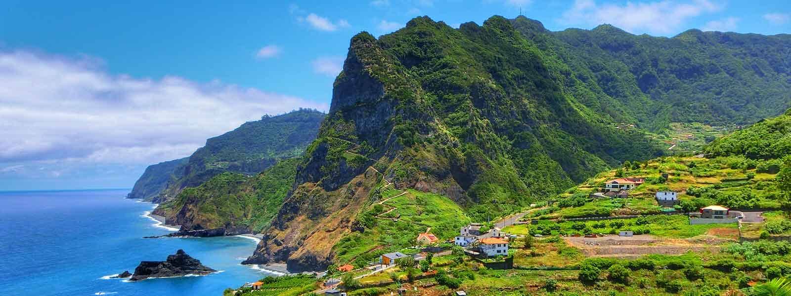 Cliffs overlooking the Mediterranean Sea in Portugal