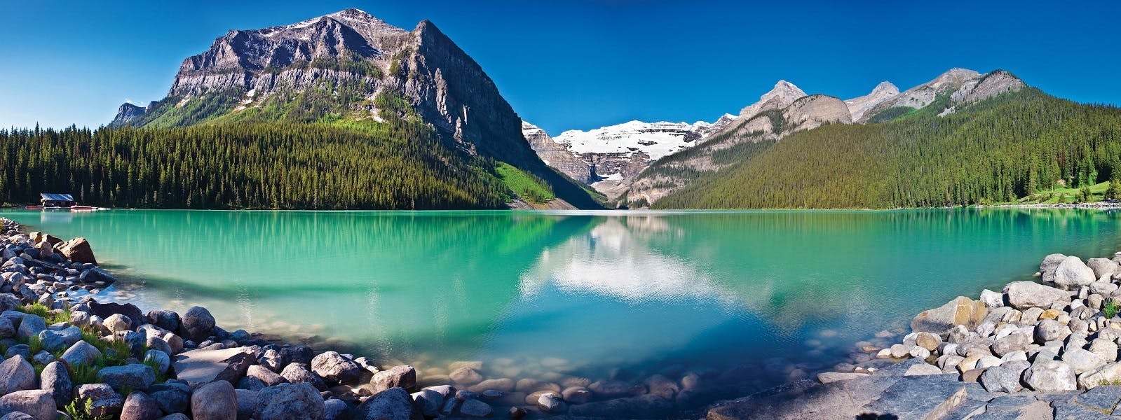 A panorama of Lake Louise